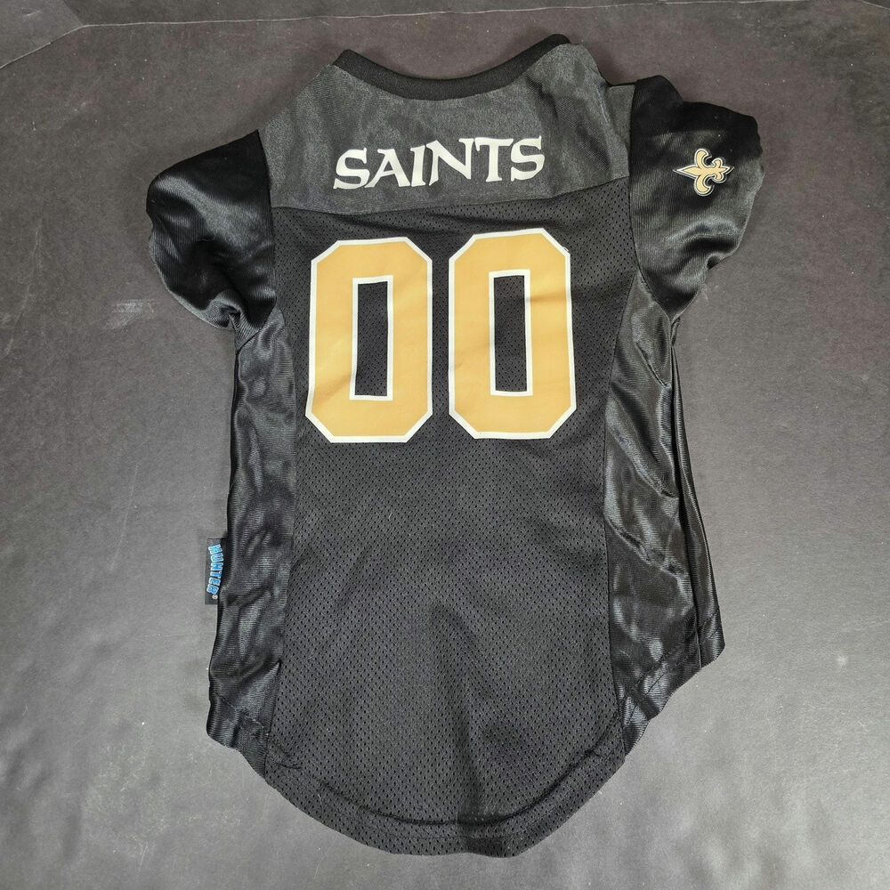 Large Dog New Orleans Saints NFL Black #00 Jersey Hunter Companion Loyal Fan